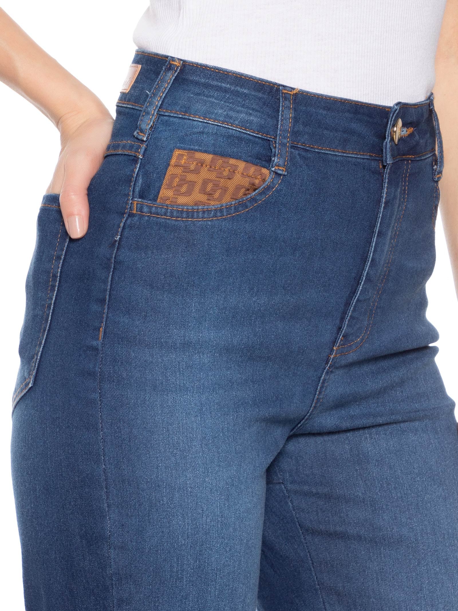 Calça Feminina Jeans Bruna Boot Cut Azul Colcci