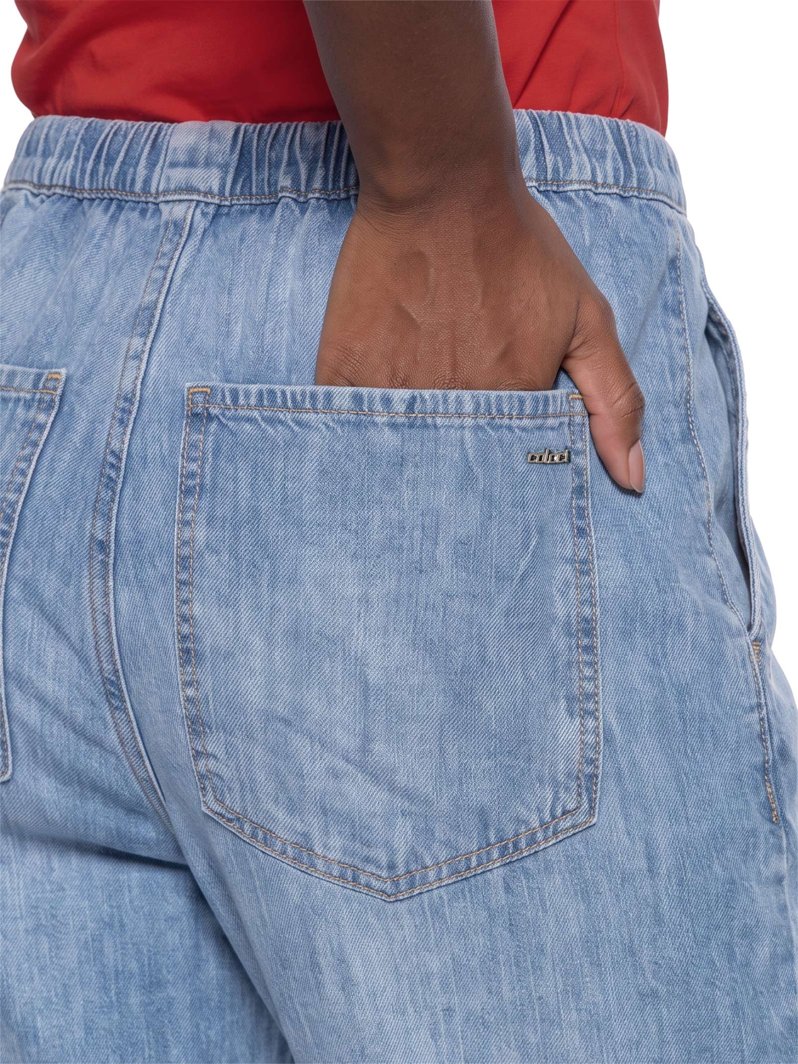 Calça Feminina Jeans Bruna Low – Azul Colcci