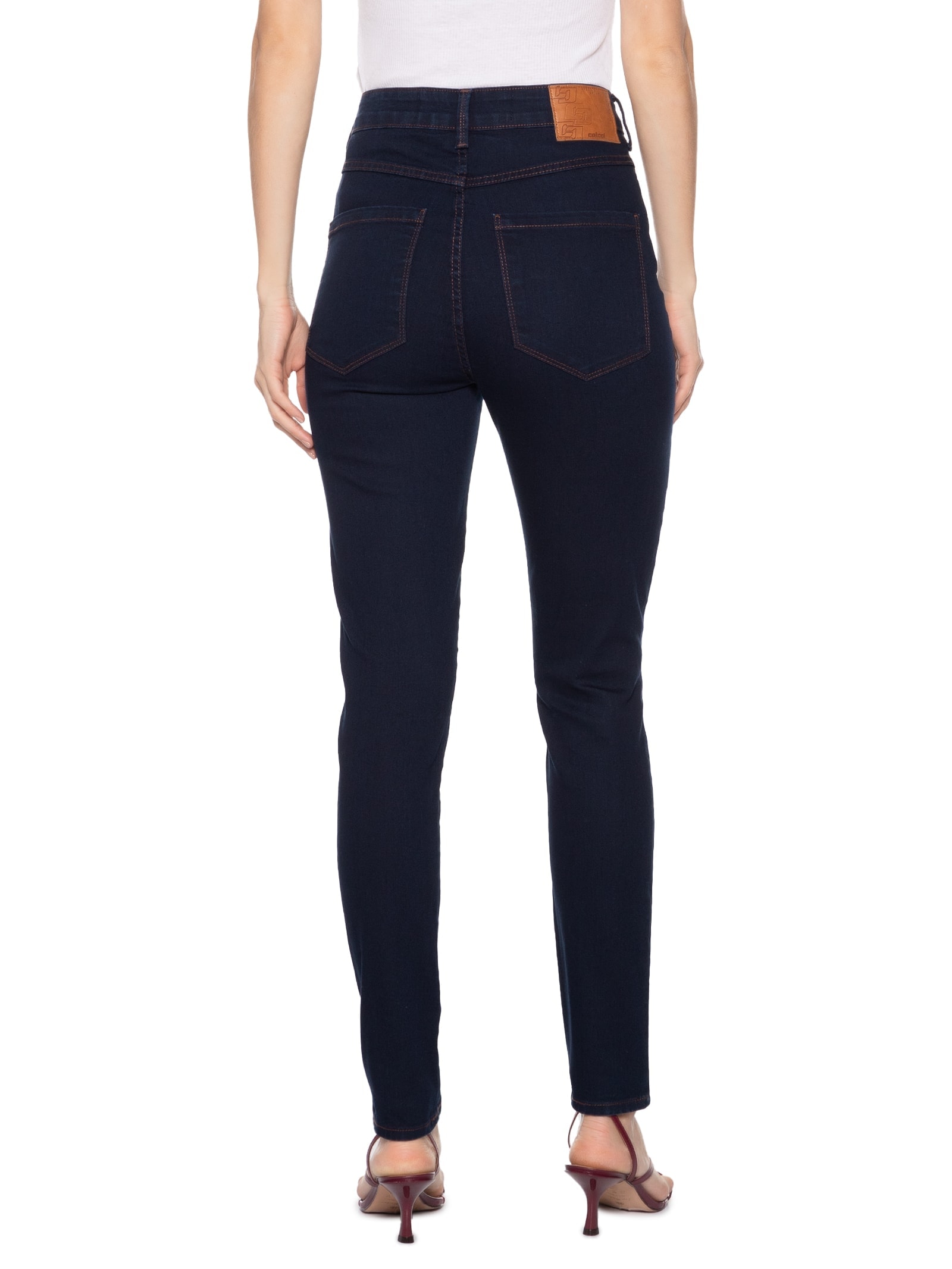 Calça Feminina Jeans Bruna Strech Azul Colcci