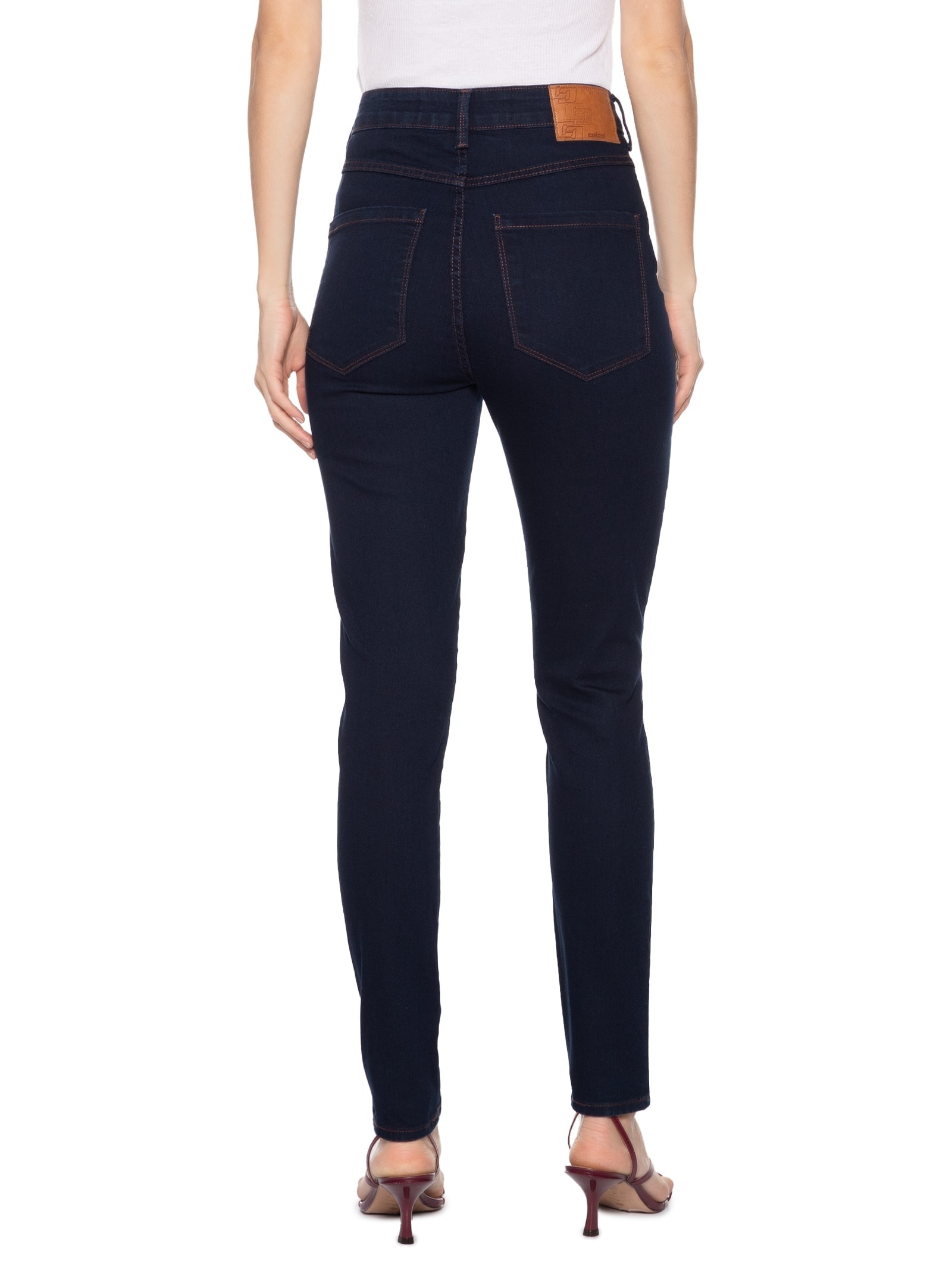 Calça Feminina Jeans Bruna Strech Azul Colcci