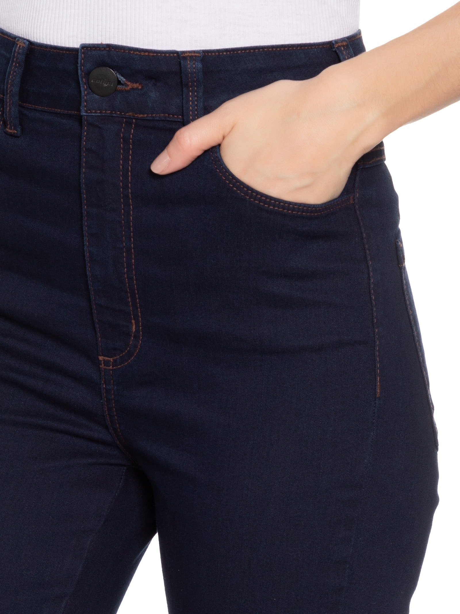 Calça Feminina Jeans Bruna Strech Azul Colcci