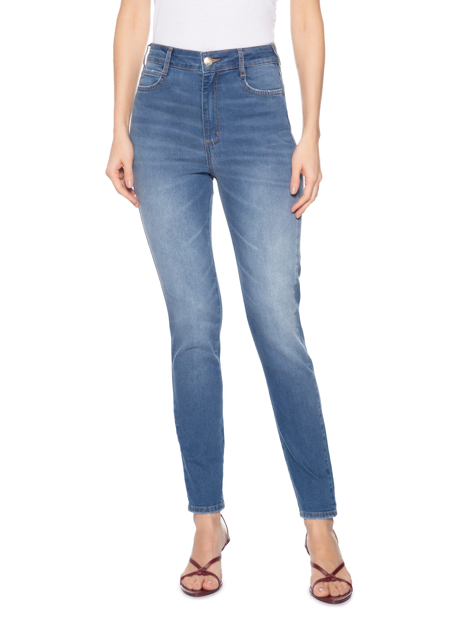 Calça Feminina Jeans Bruna Stretch Azul Colcci