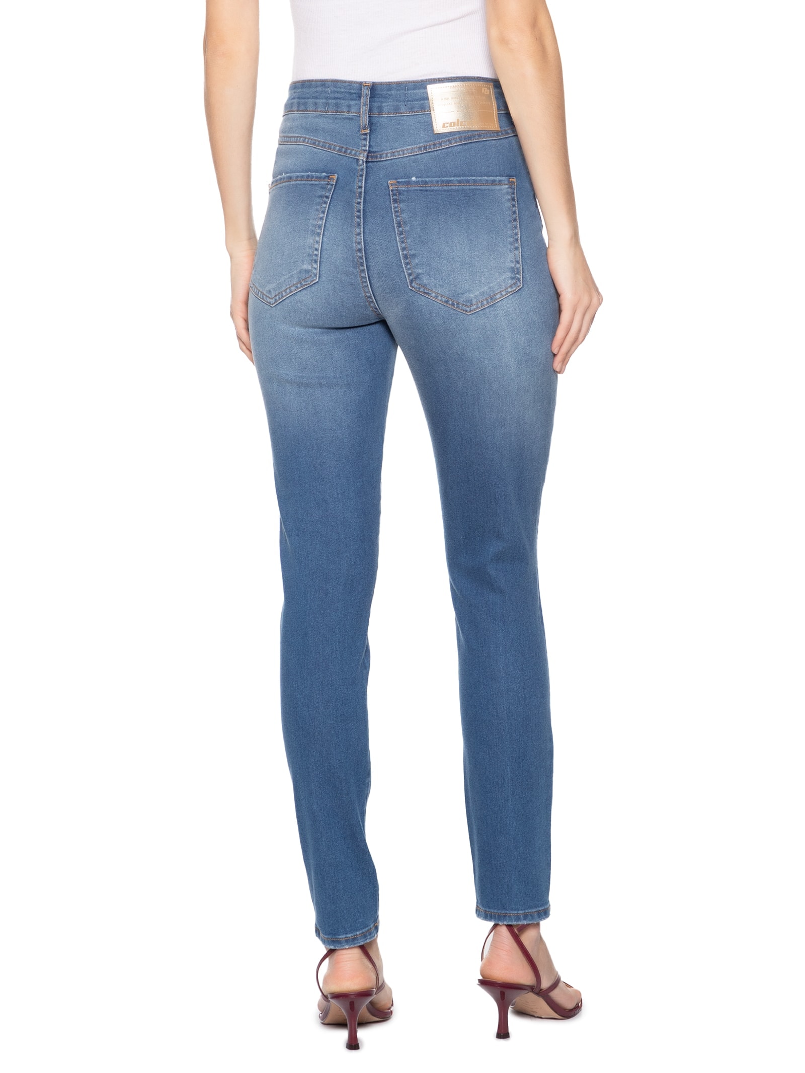 Calça Feminina Jeans Bruna Stretch Azul Colcci