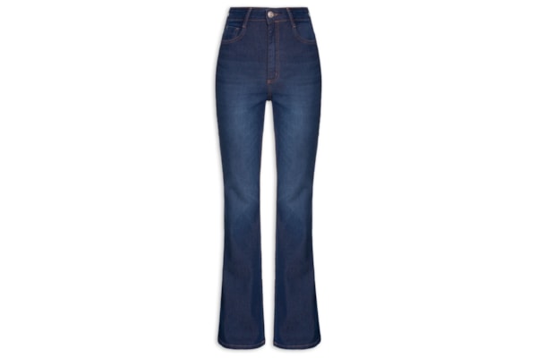 Calça Feminina Jeans Bruna Stretch Flare - Azul