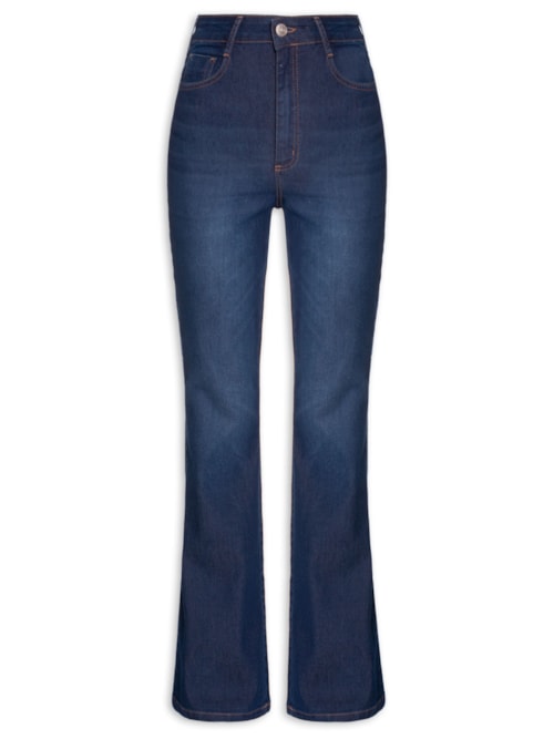 Calça Feminina Jeans Bruna Stretch Flare – Azul