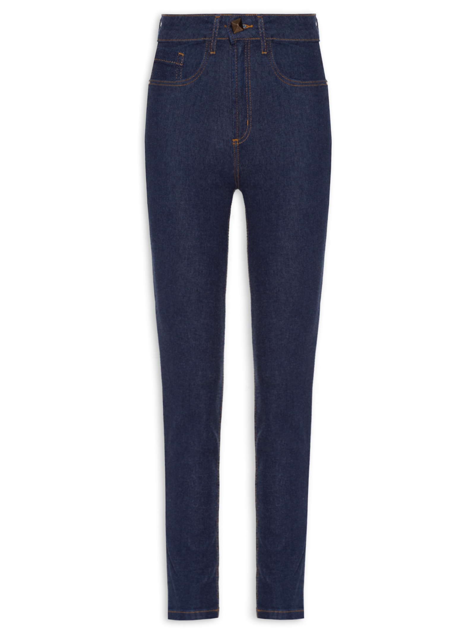 Calça Feminina Jeans Cesta Ankle Super High Azul Lança Perfume