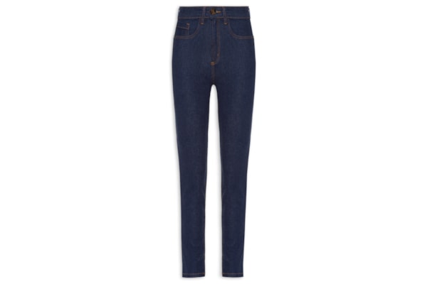 Calça Feminina Jeans Cesta Ankle Super High - Azul