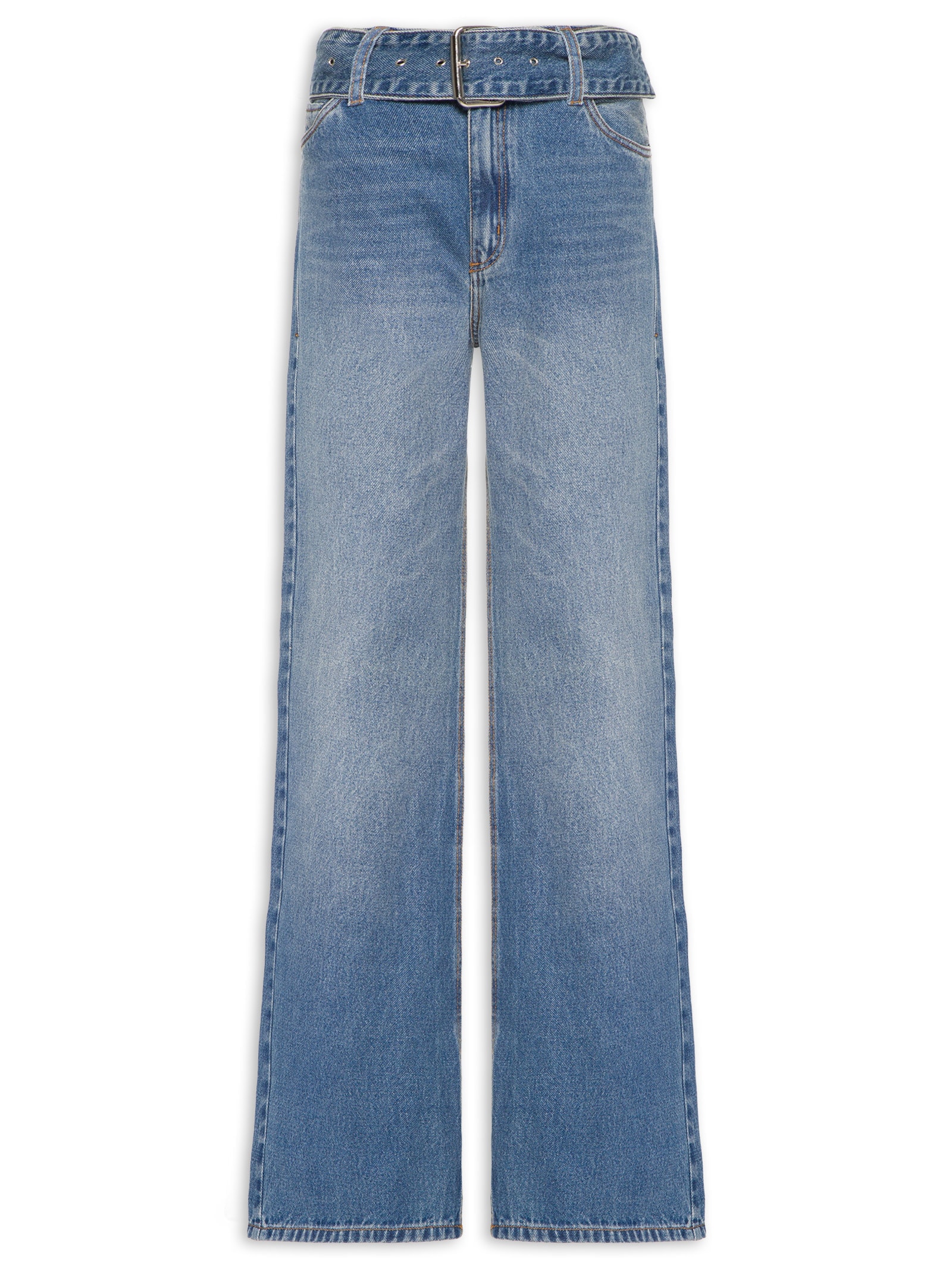 Calça Feminina Jeans Cinto Amplo Stoned Azul Animale Jeans