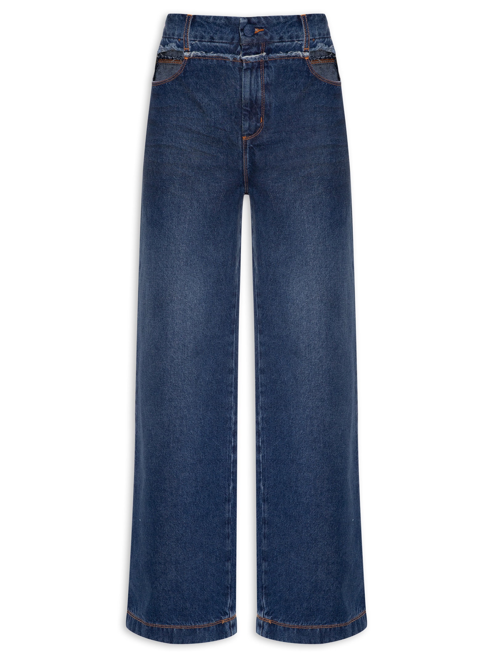 Calça Feminina Jeans Cinto Azul Lez A Lez