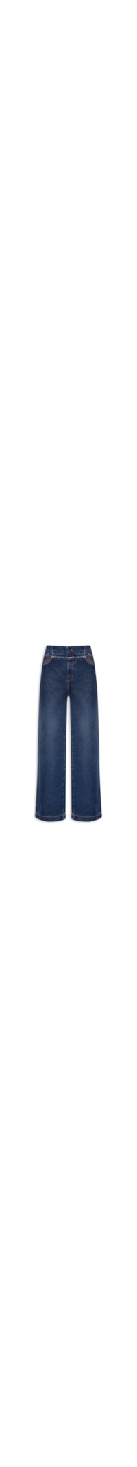 Calça Feminina Jeans Cinto - Azul