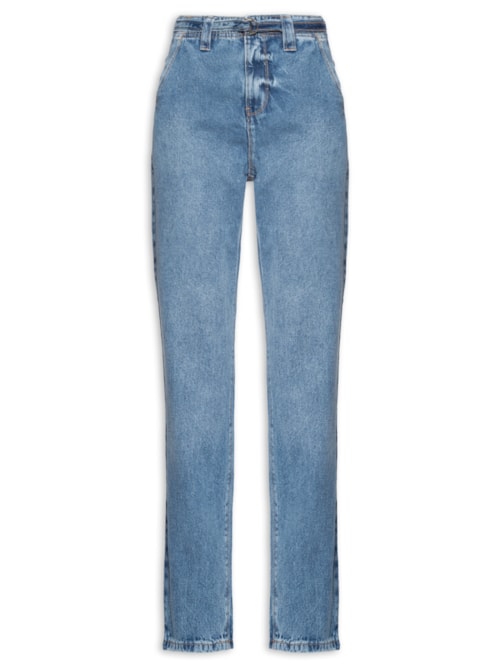 Calça Feminina Jeans Cinto – Azul