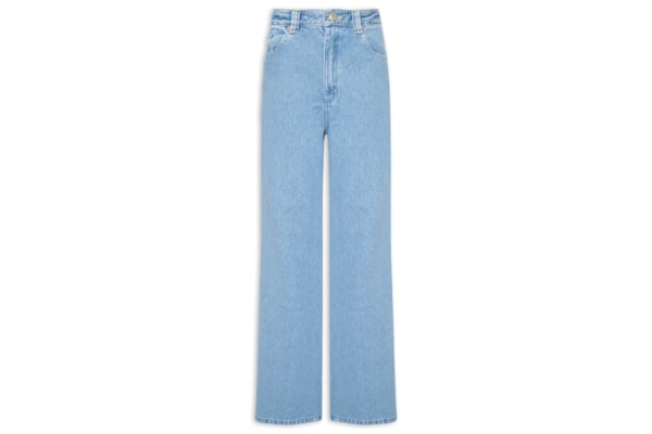 Calça Feminina Jeans Cintura Média – Azul