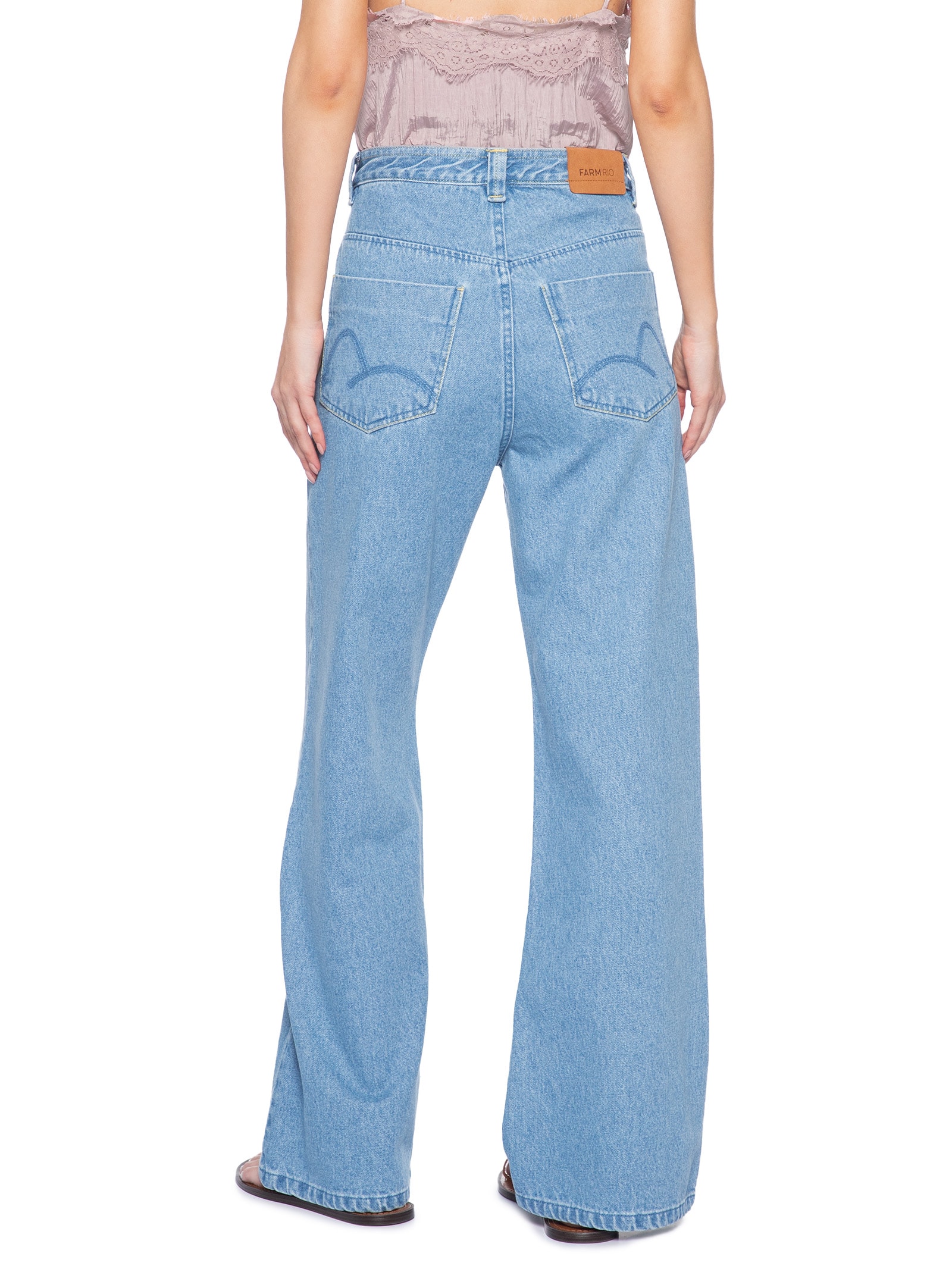 Calça Feminina Jeans Cintura Média – Azul Farm
