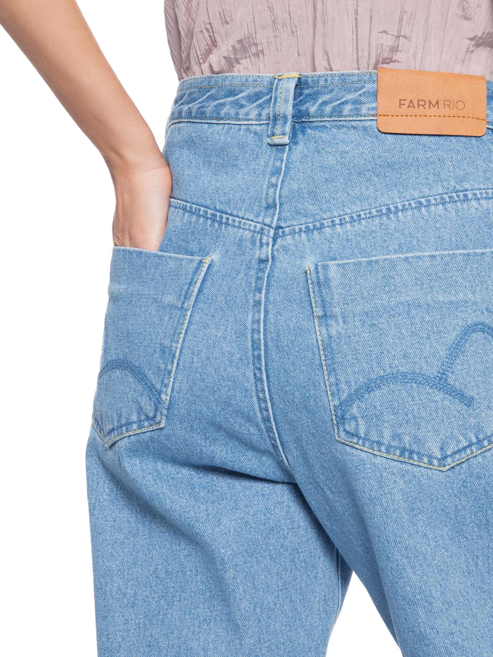 Calça Feminina Jeans Cintura Média – Azul Farm