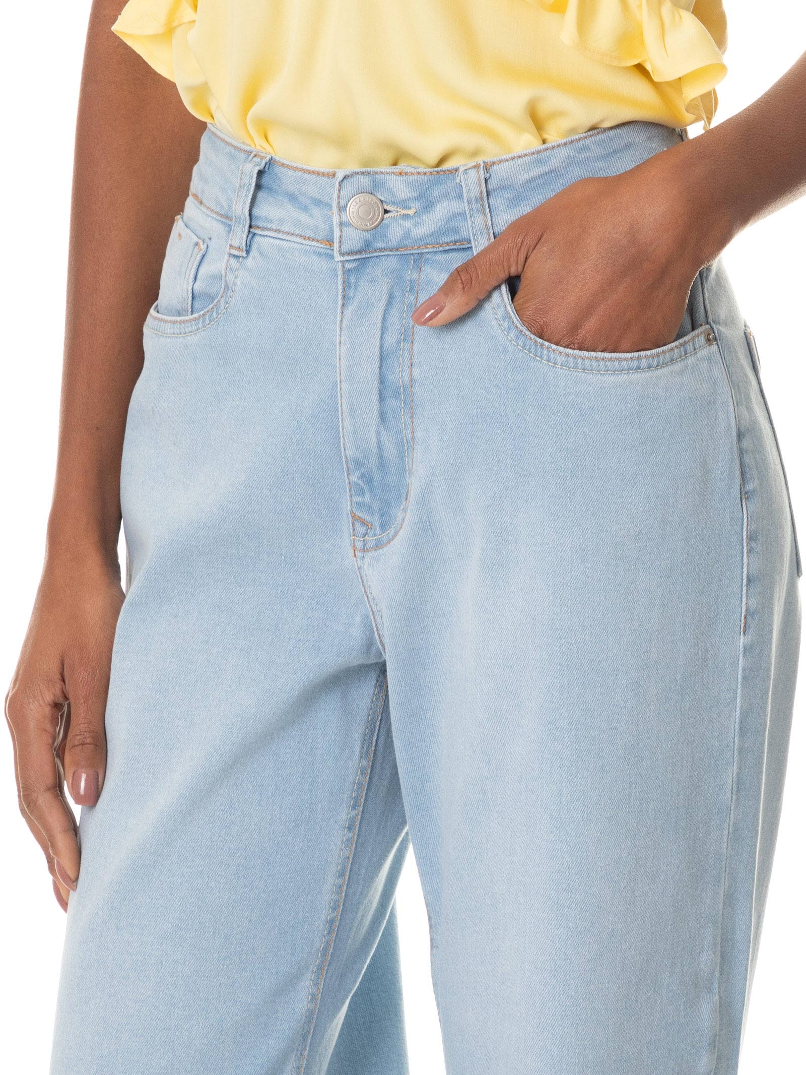 Calça Feminina Jeans Claro Azul Lez A Lez