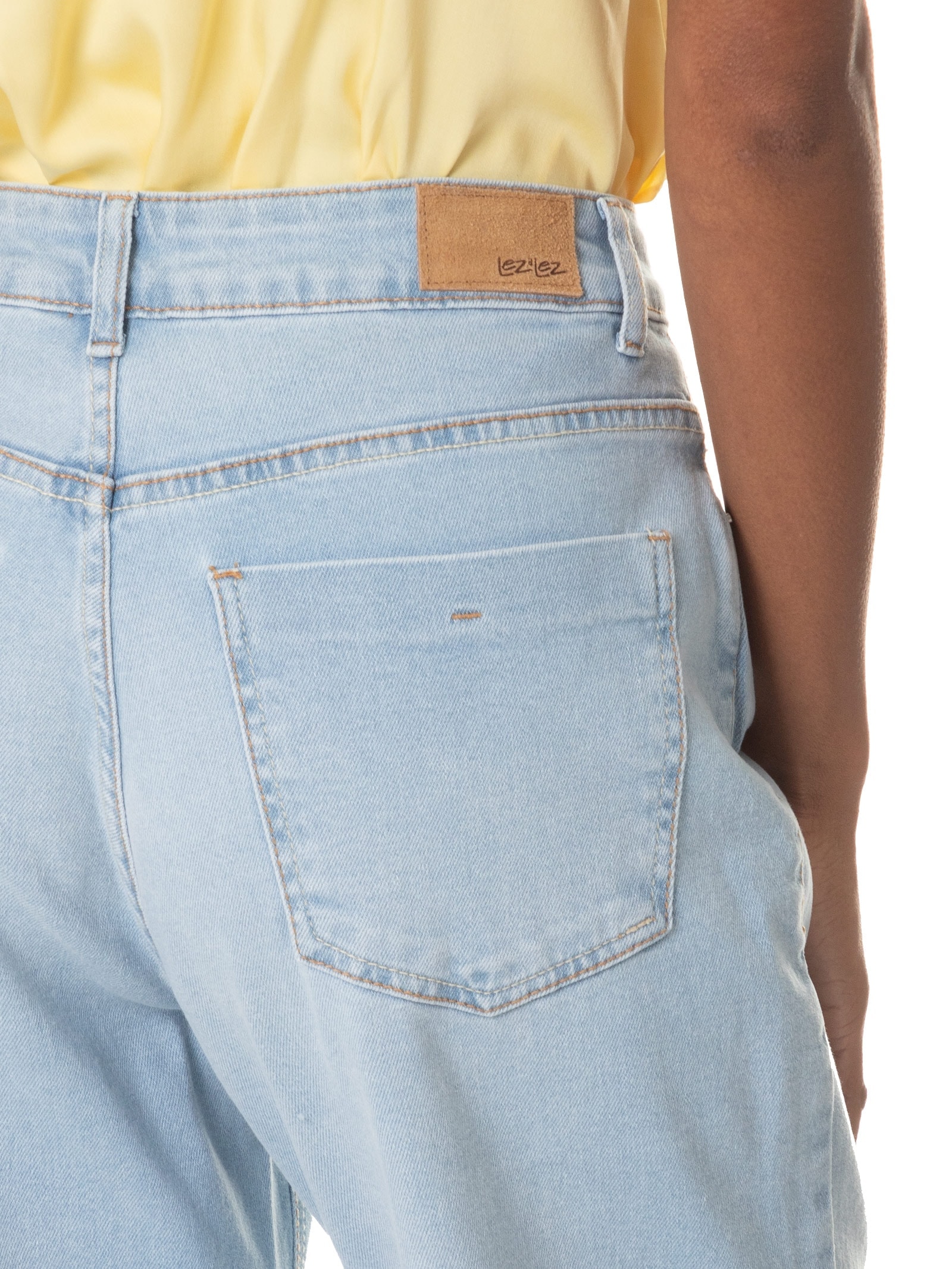 Calça Feminina Jeans Claro Azul Lez A Lez