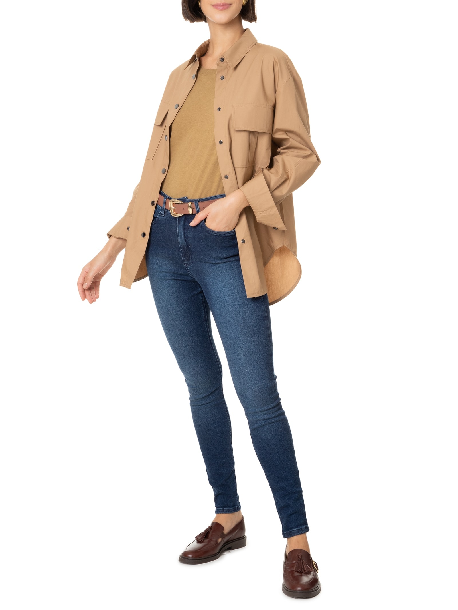 Calça Feminina Jeans Com Elastano Azul Lez A Lez