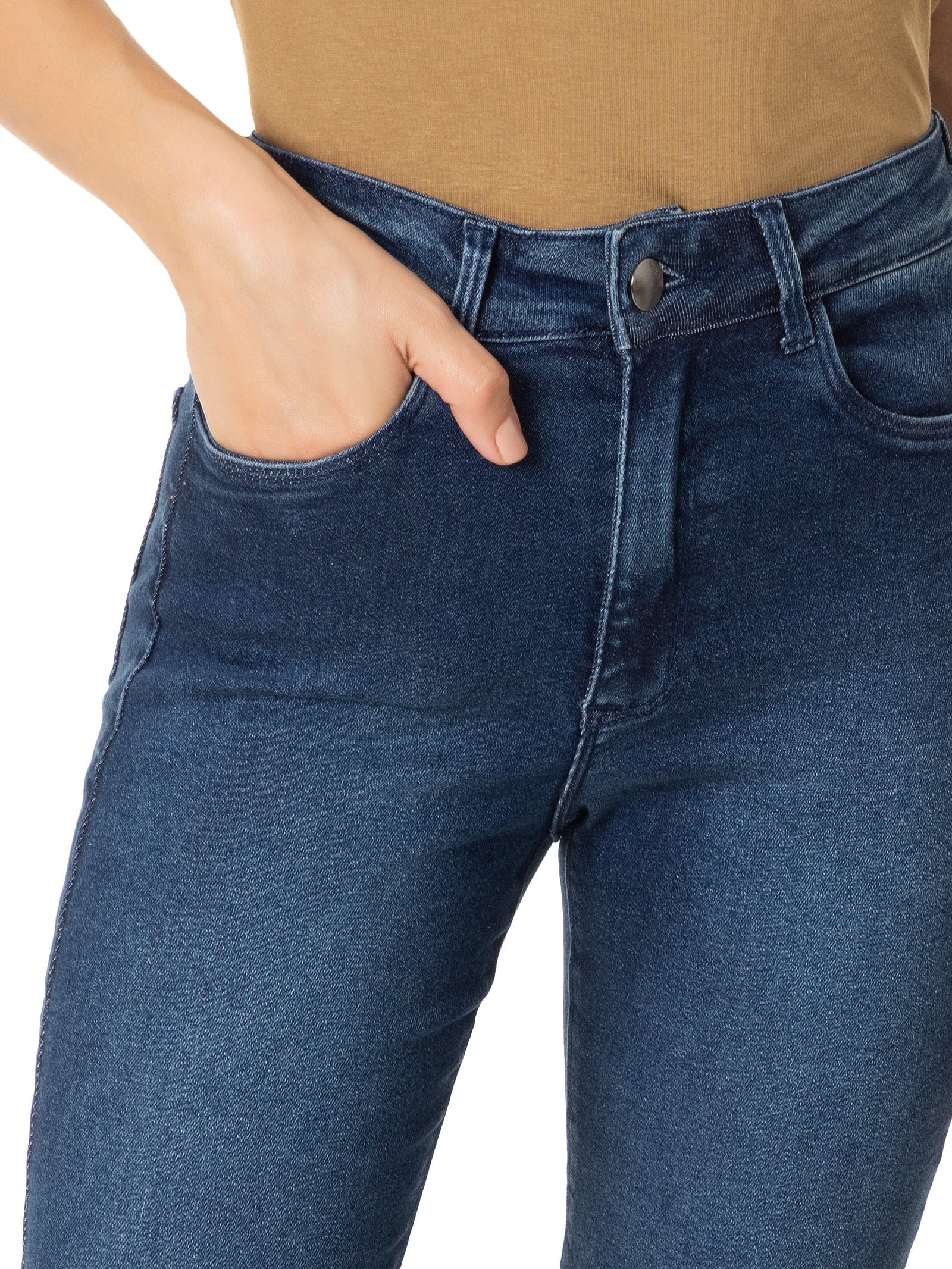 Calça Feminina Jeans Com Elastano Azul Lez A Lez