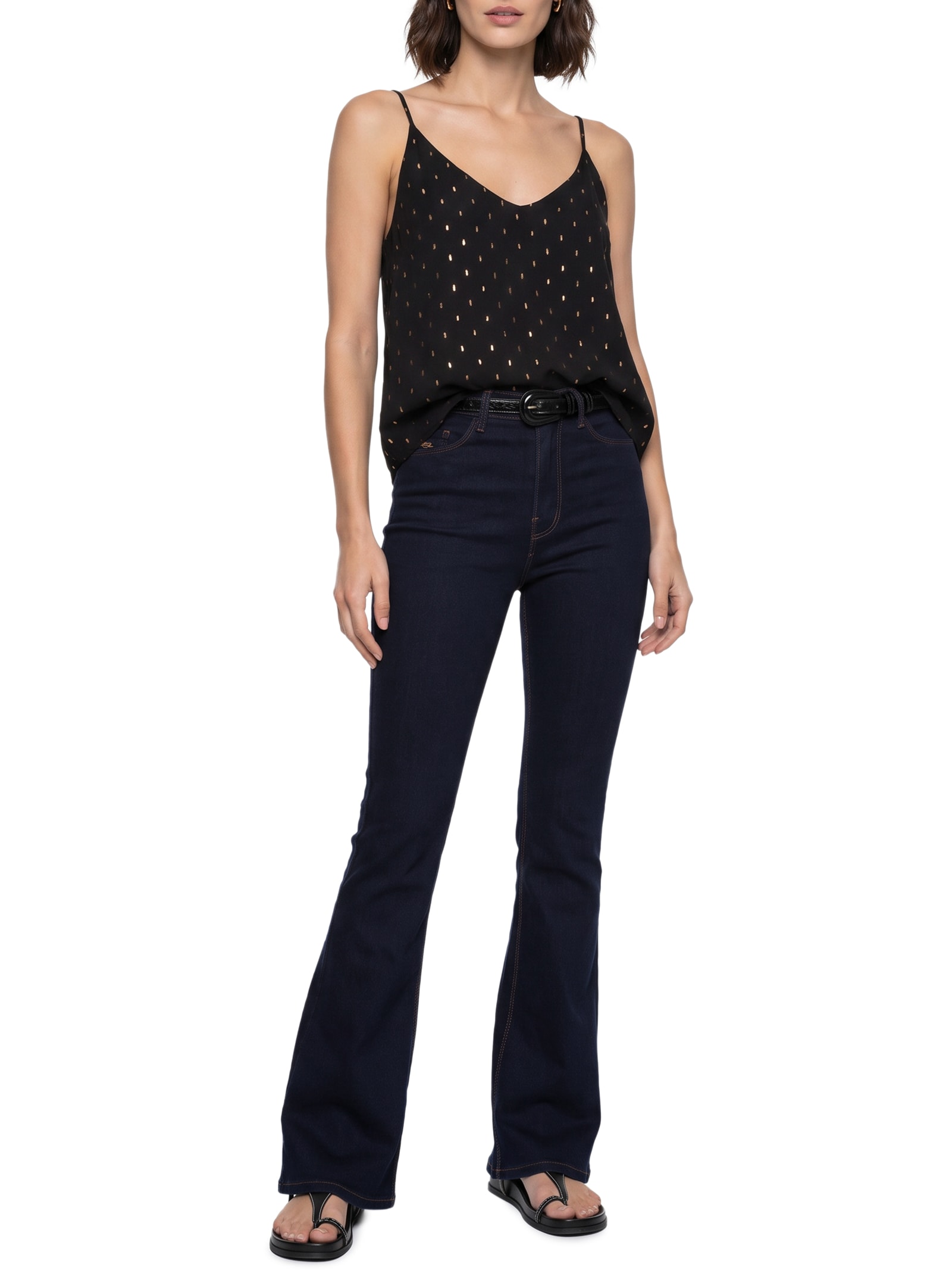Calça Feminina Jeans Com Elastano Azul Lez A Lez