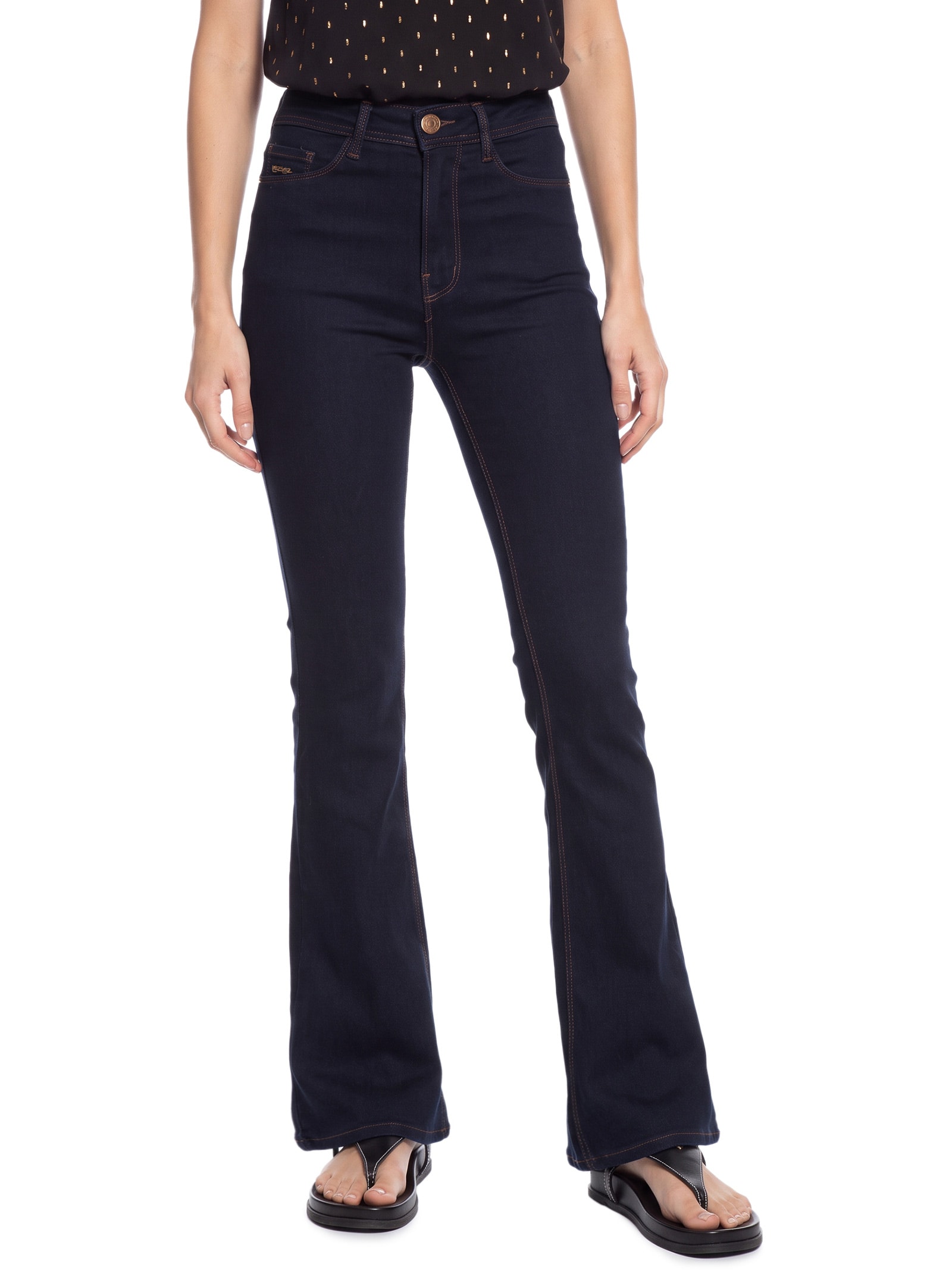 Calça Feminina Jeans Com Elastano Azul Lez A Lez