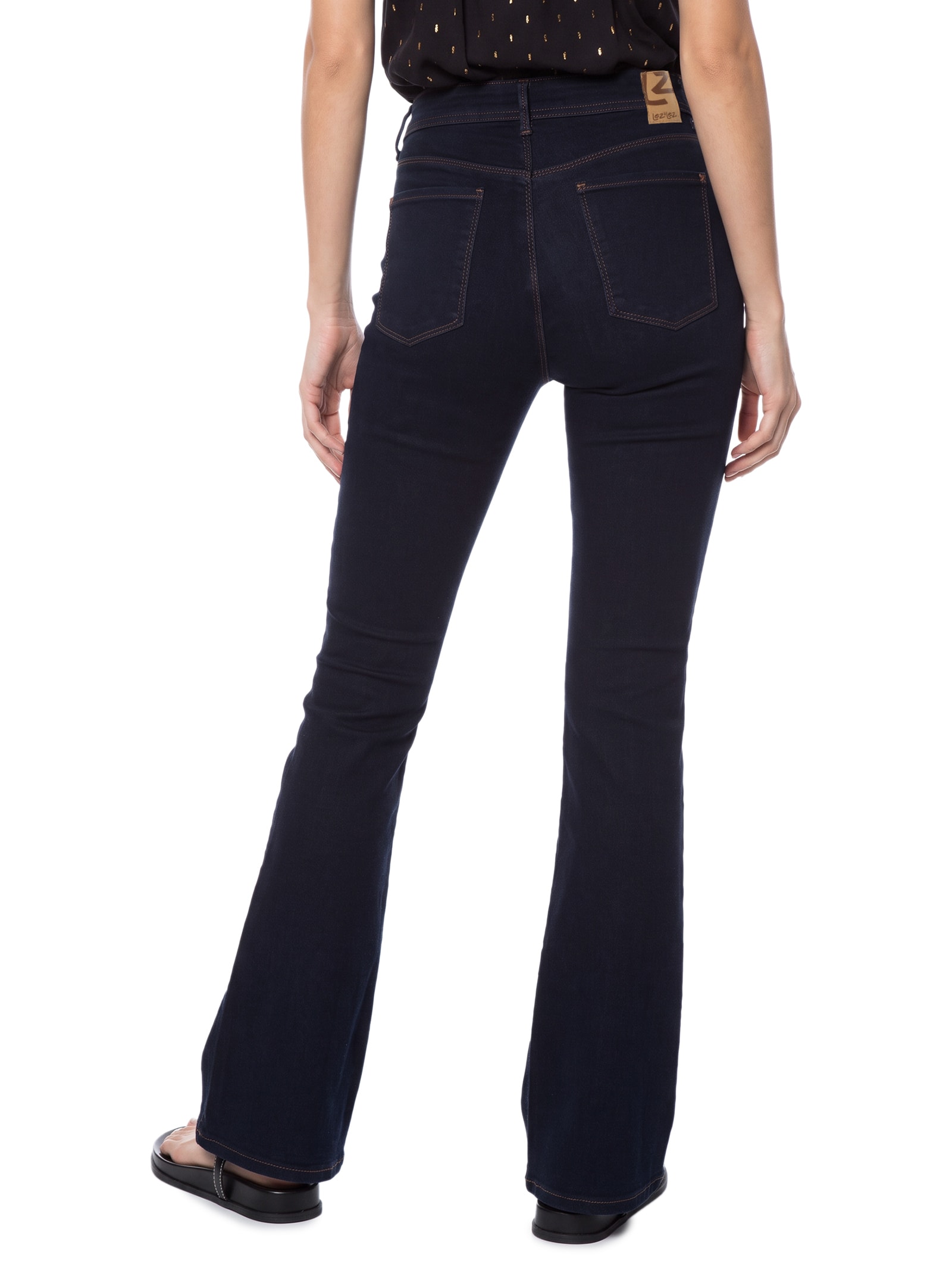 Calça Feminina Jeans Com Elastano Azul Lez A Lez