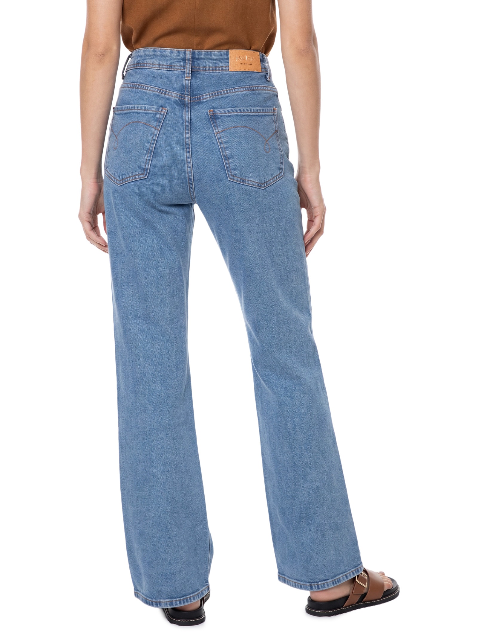 Calça Feminina Jeans Com Elastano Azul Lez A Lez