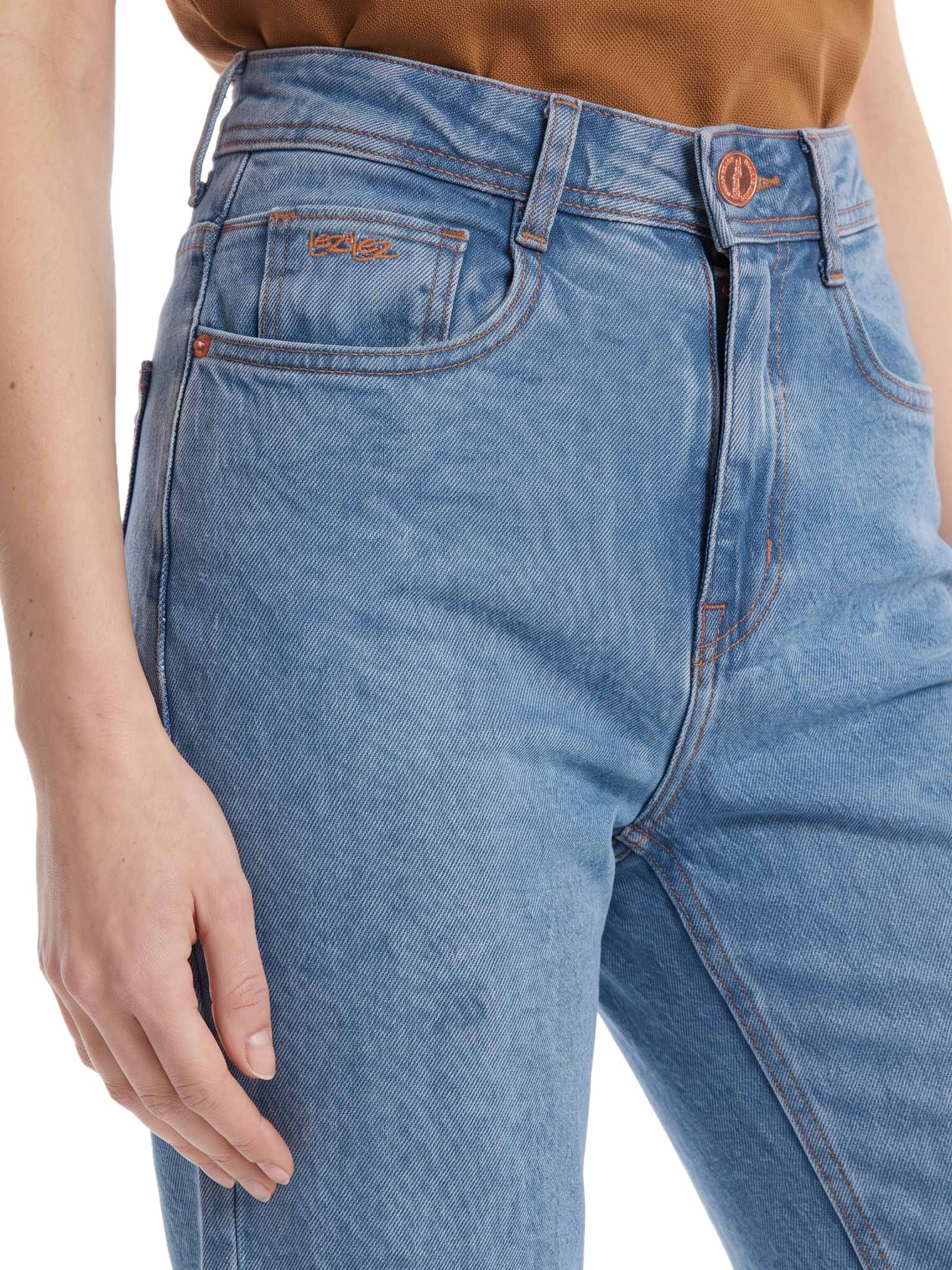 Calça Feminina Jeans Com Elastano Azul Lez A Lez