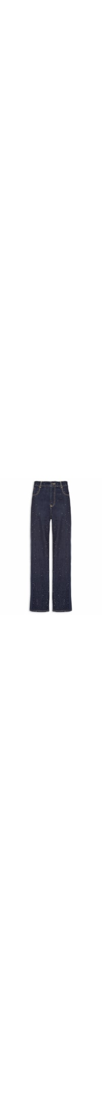 Calça Feminina Jeans com Strass – Azul