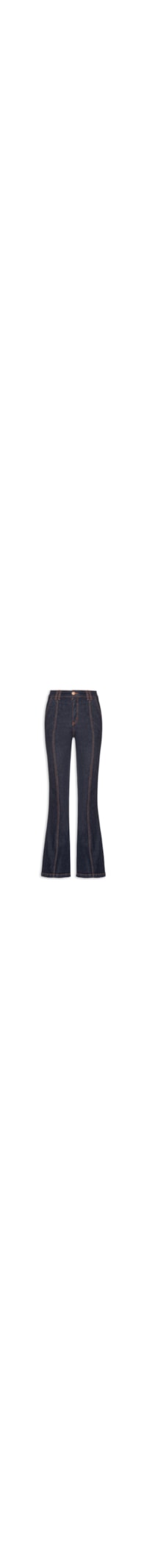 Calça Feminina Jeans Confort Detalhe Pesponto - Azul
