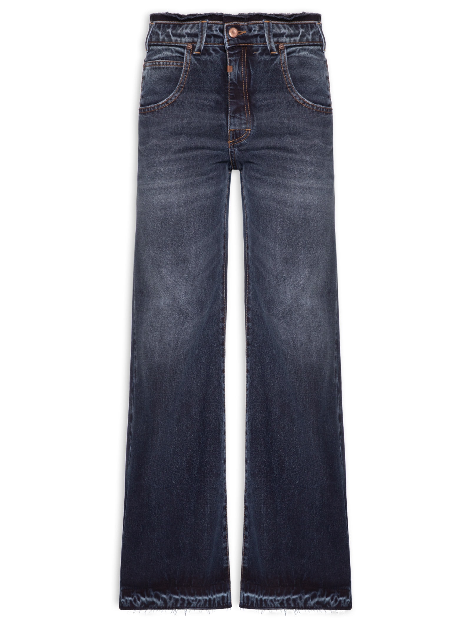 Calça Feminina Jeans Cós Desfiado Flare – Azul Animale