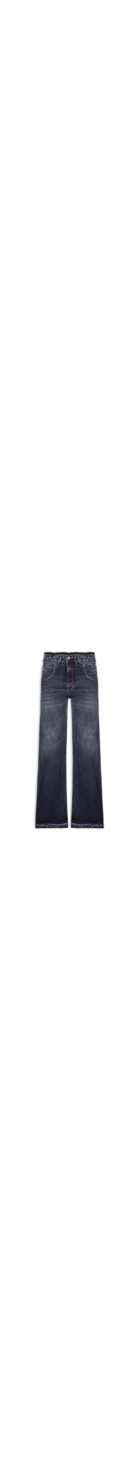 Calça Feminina Jeans Cós Desfiado Flare – Azul