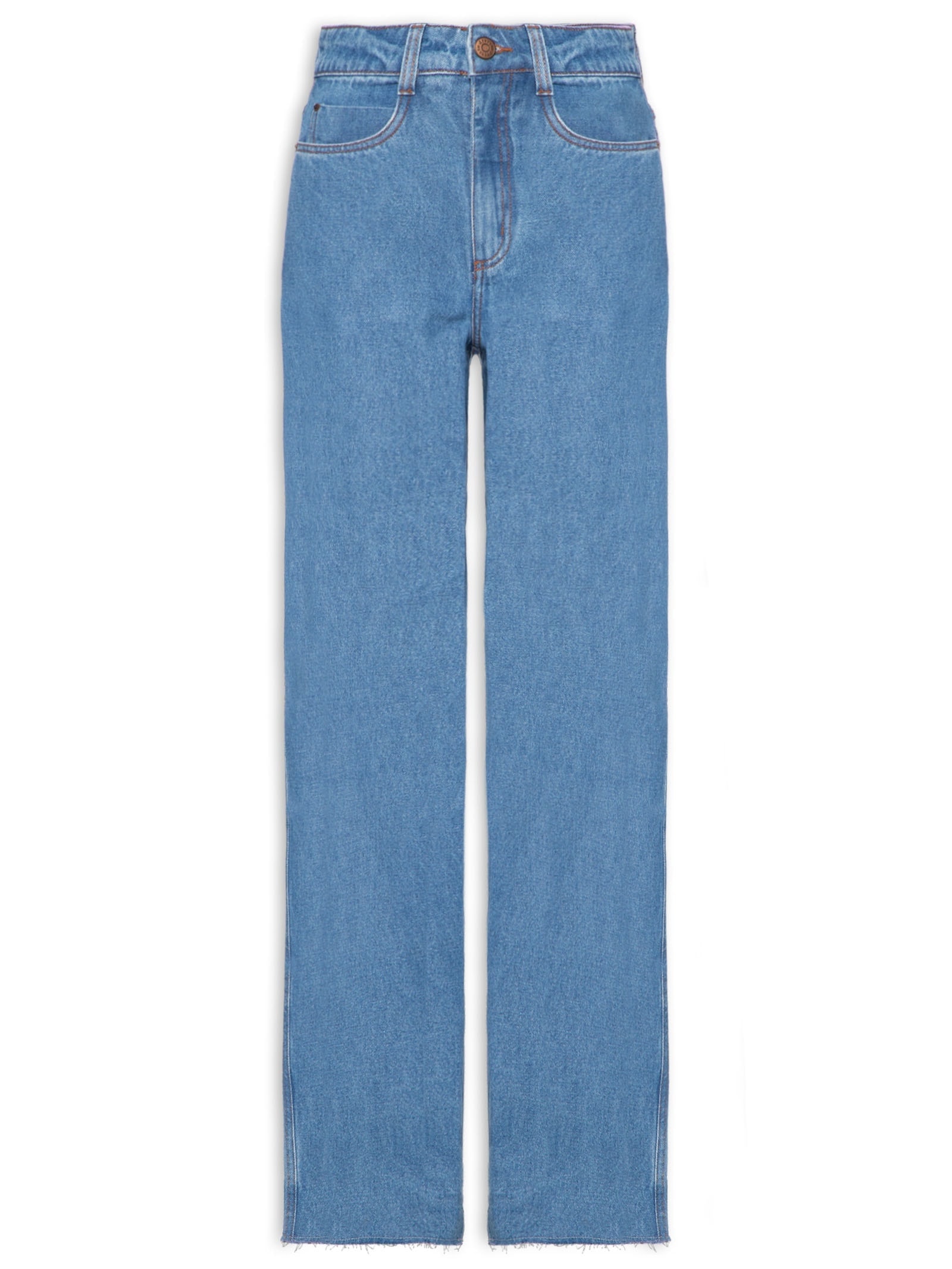 Calça Feminina Jeans Costura Deslocada Azul Dress To