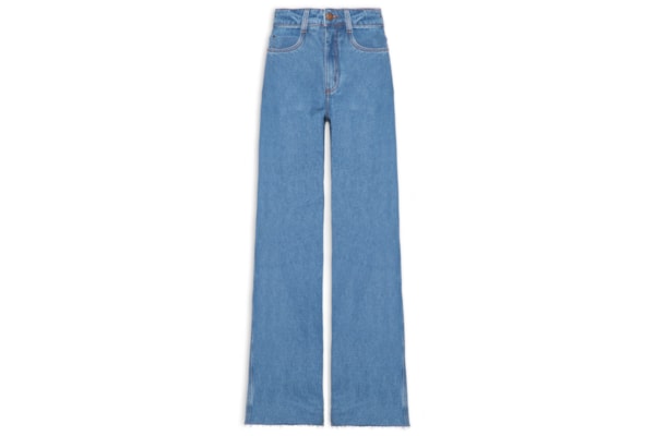 Calça Feminina Jeans Costura Deslocada - Azul