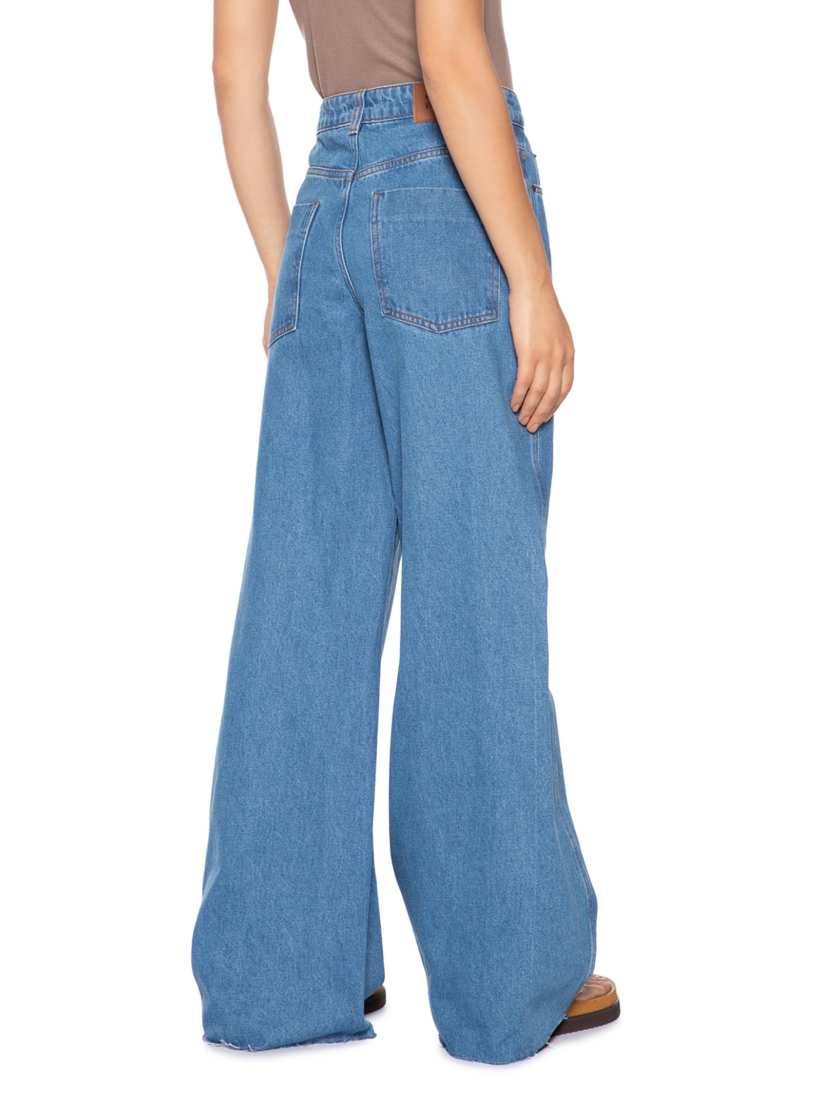 Calça Feminina Jeans Costura Deslocada Azul Dress To