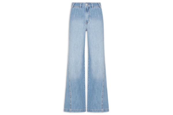 Calça Feminina Jeans Costura Deslocada - Azul