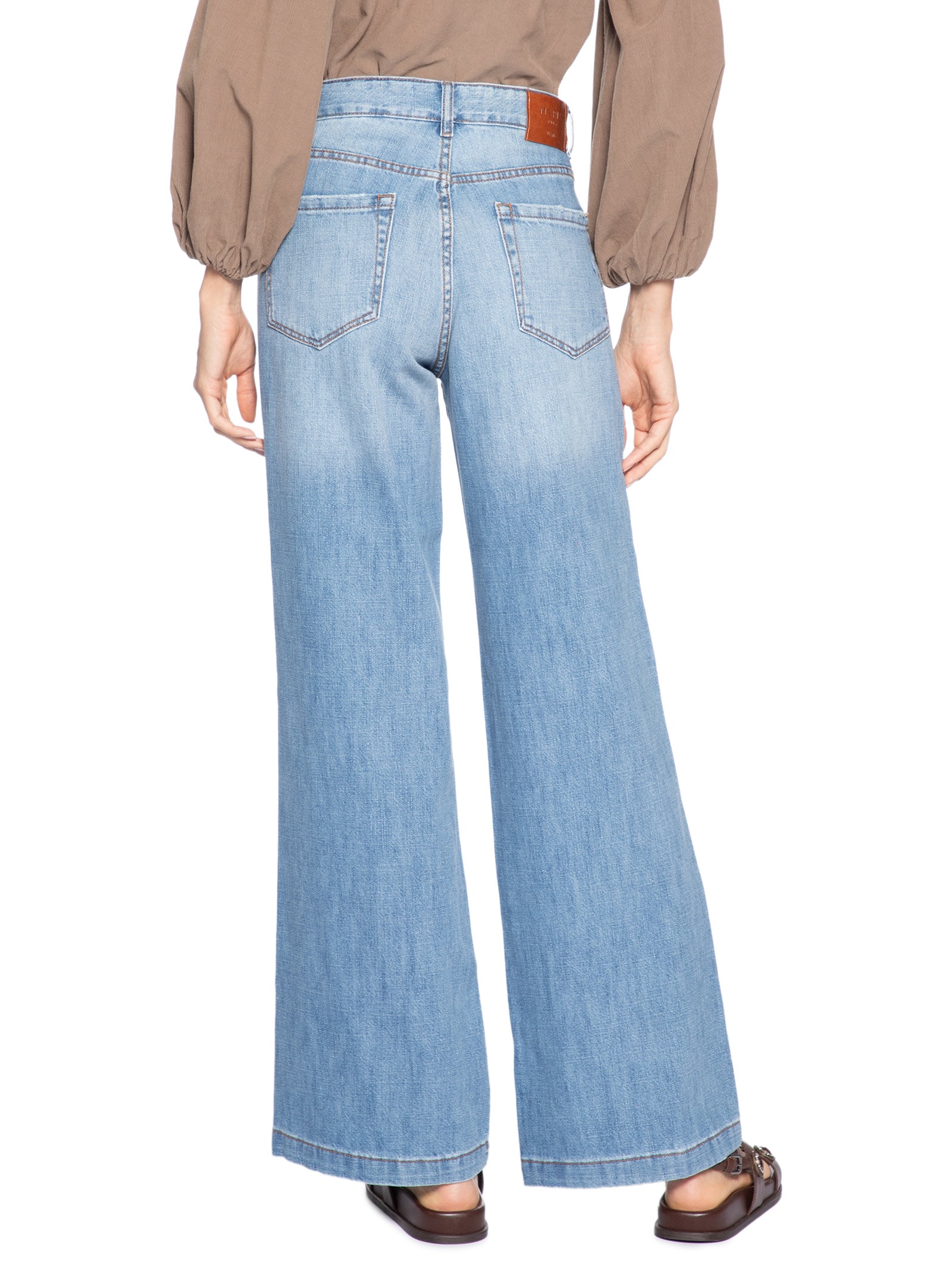 Calça Feminina Jeans Costura Deslocada Azul Maria Filó