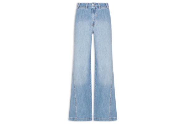 Calça Feminina Jeans Costura Deslocada - Azul