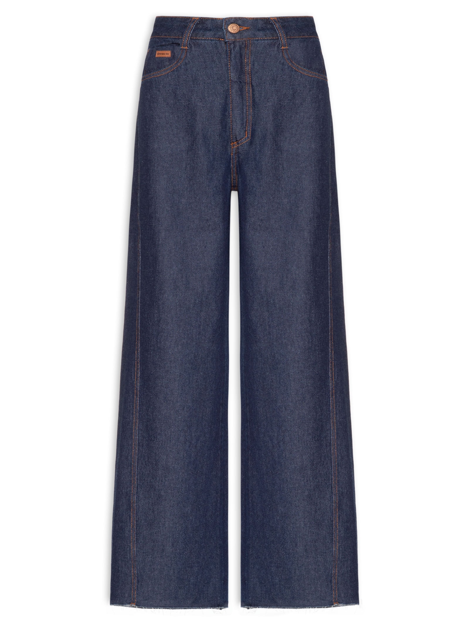 Calça Feminina Jeans Costura Deslocada Azul Dress To