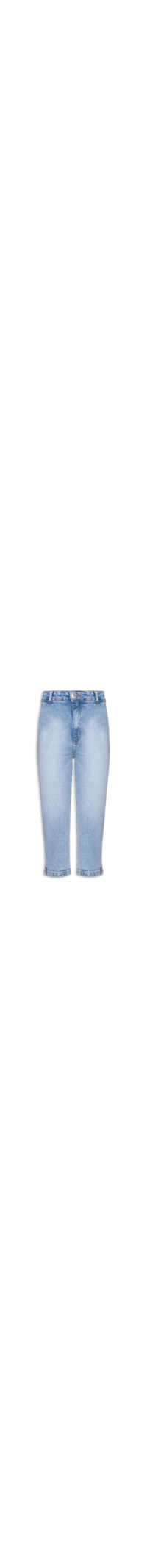 Calça Feminina Jeans Cropped Super Hight - Azul