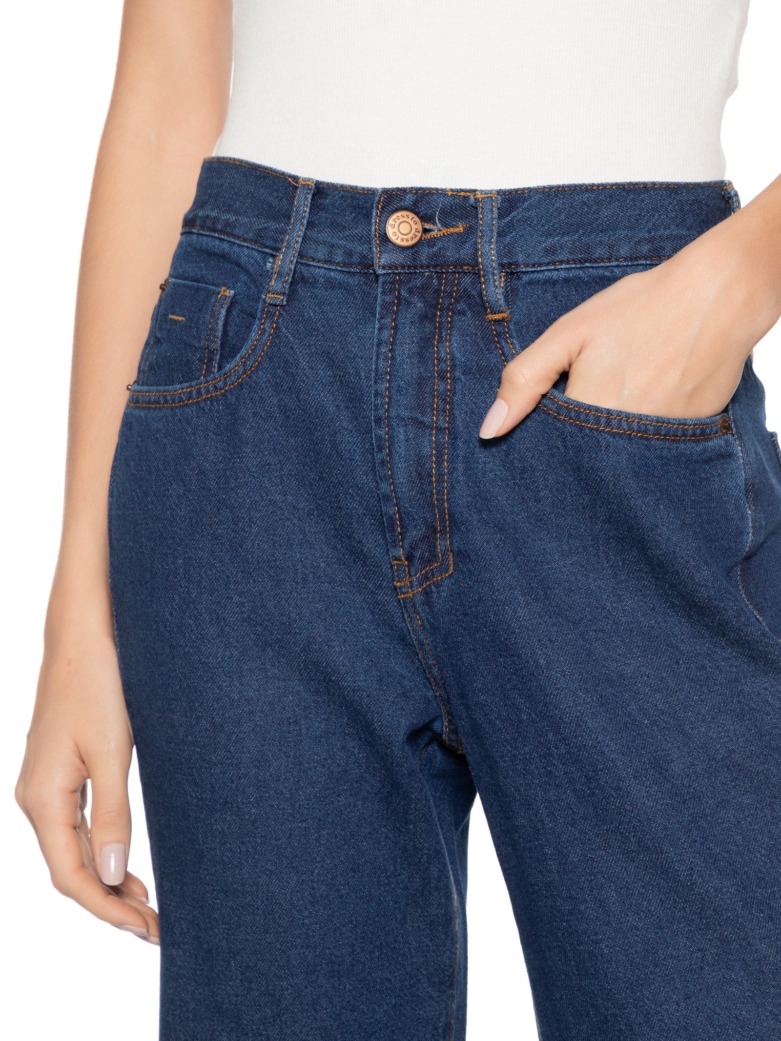 Calça Feminina Jeans Dark Azul Dress To