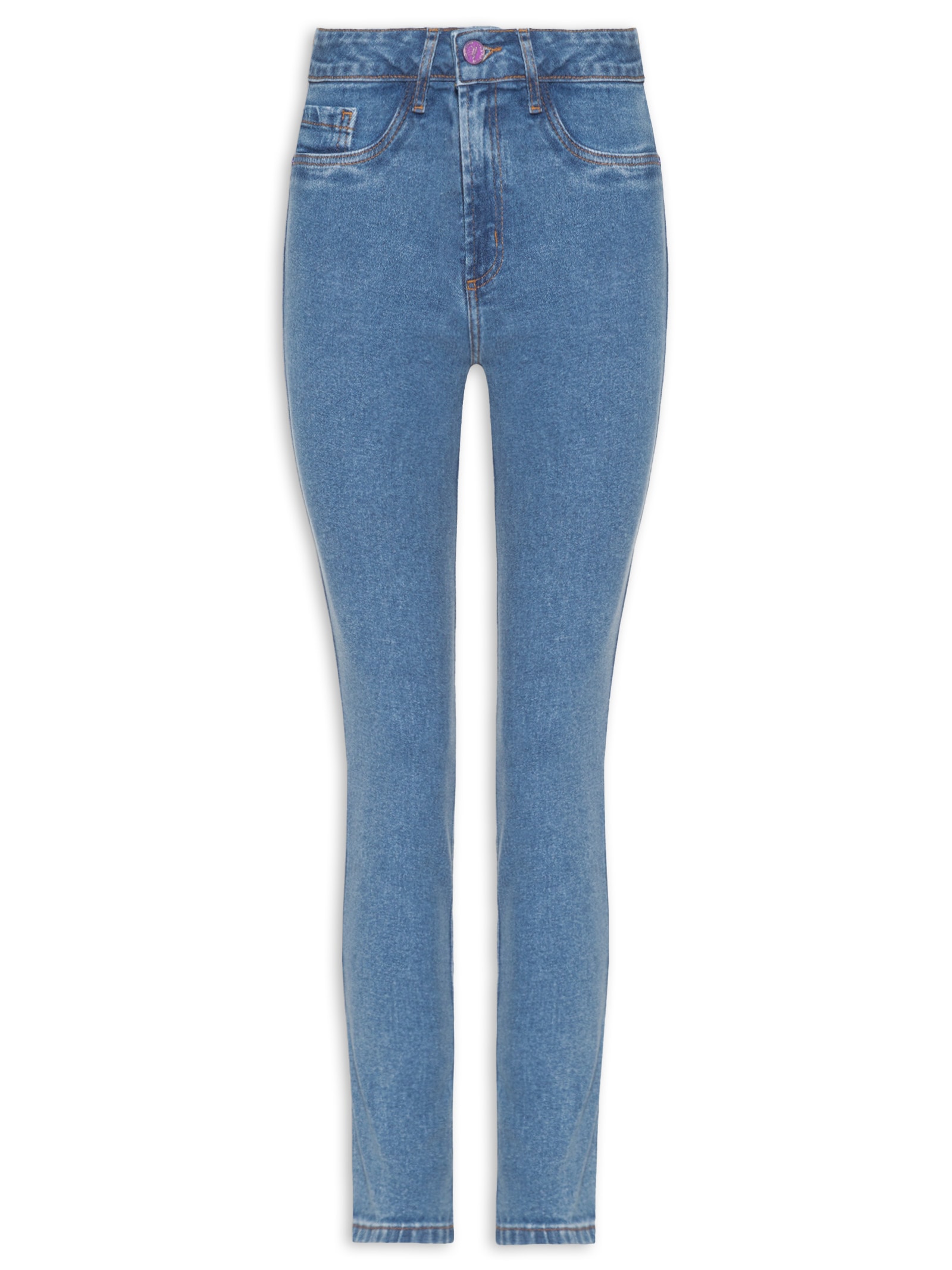 Calça Feminina Jeans Diana Skinny Ankle High Azul Lança Perfume