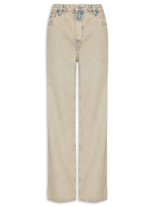 Calça Feminina Jeans Dirty Washed - Azul