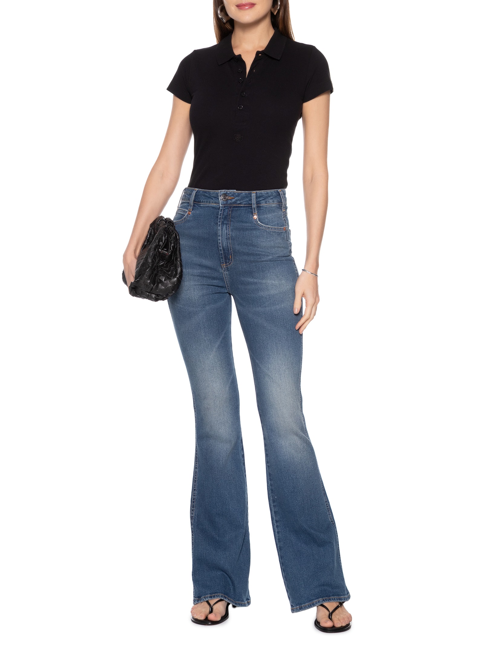 Calça Feminina Jeans Duda Azul Open