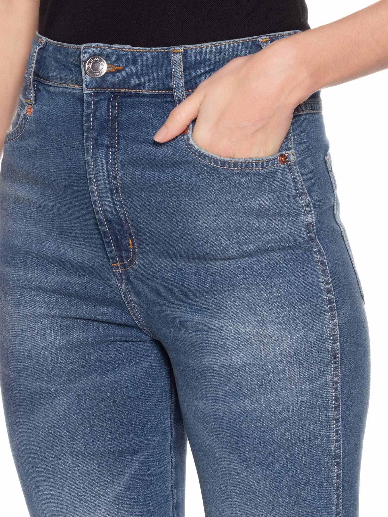 Calça Feminina Jeans Duda Azul Open