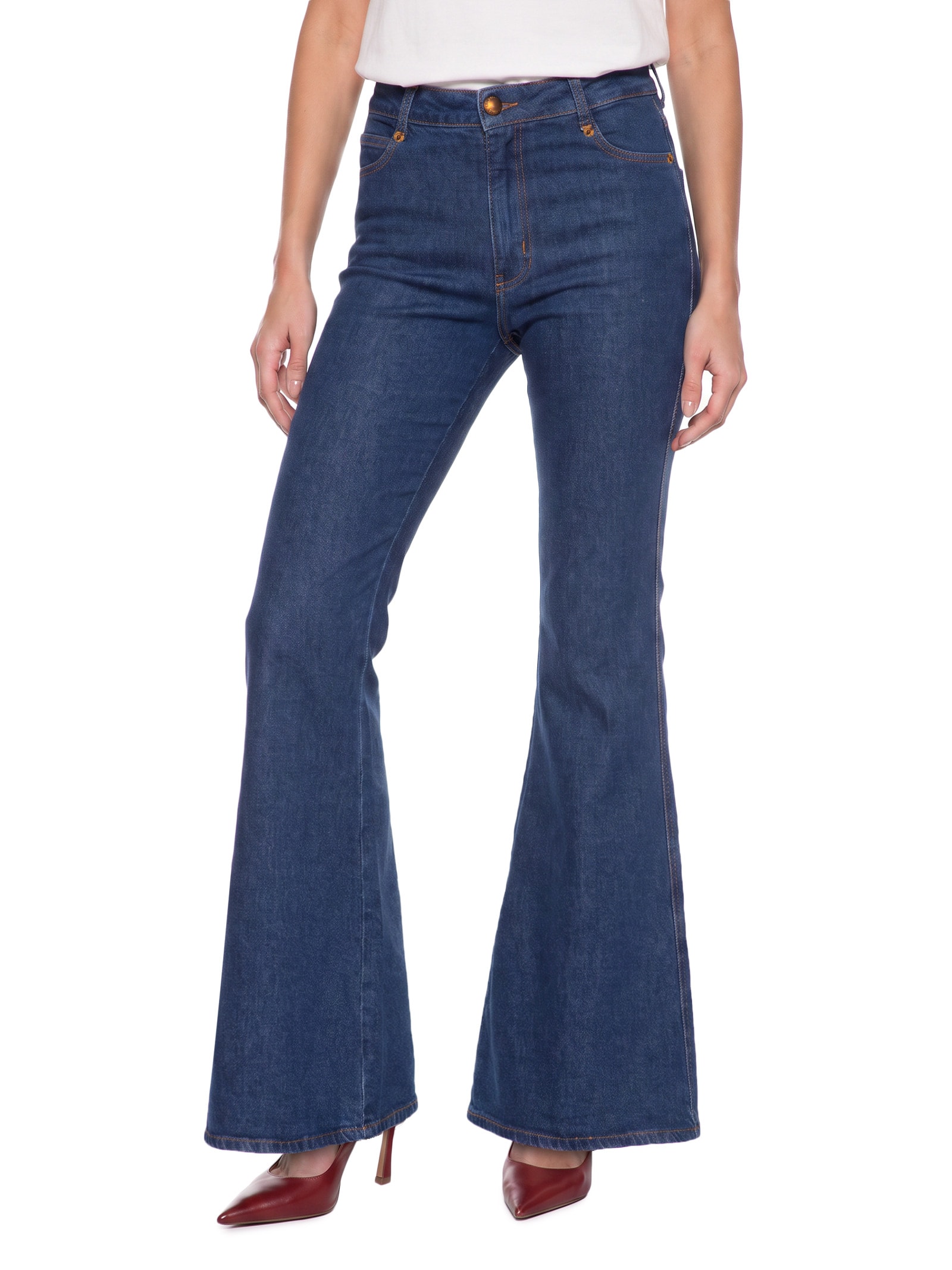 Calça Feminina Jeans Duda Azul Open