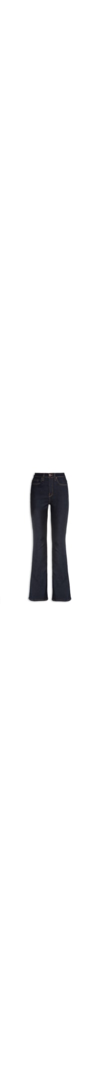 Calça Feminina Jeans Five Pockets High Rise Flare - Azul