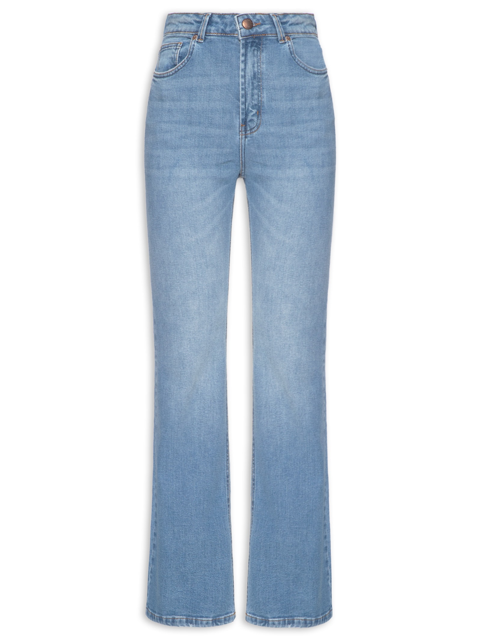 Calça Feminina Jeans Flare Cintura Alta Azul Farm