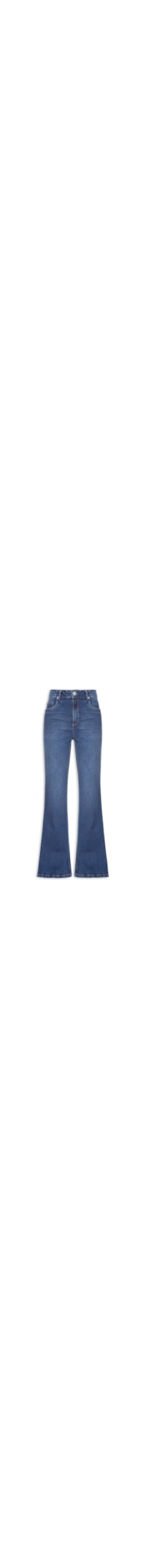 Calça Feminina Jeans Flare Cintura Alta Used - Azul
