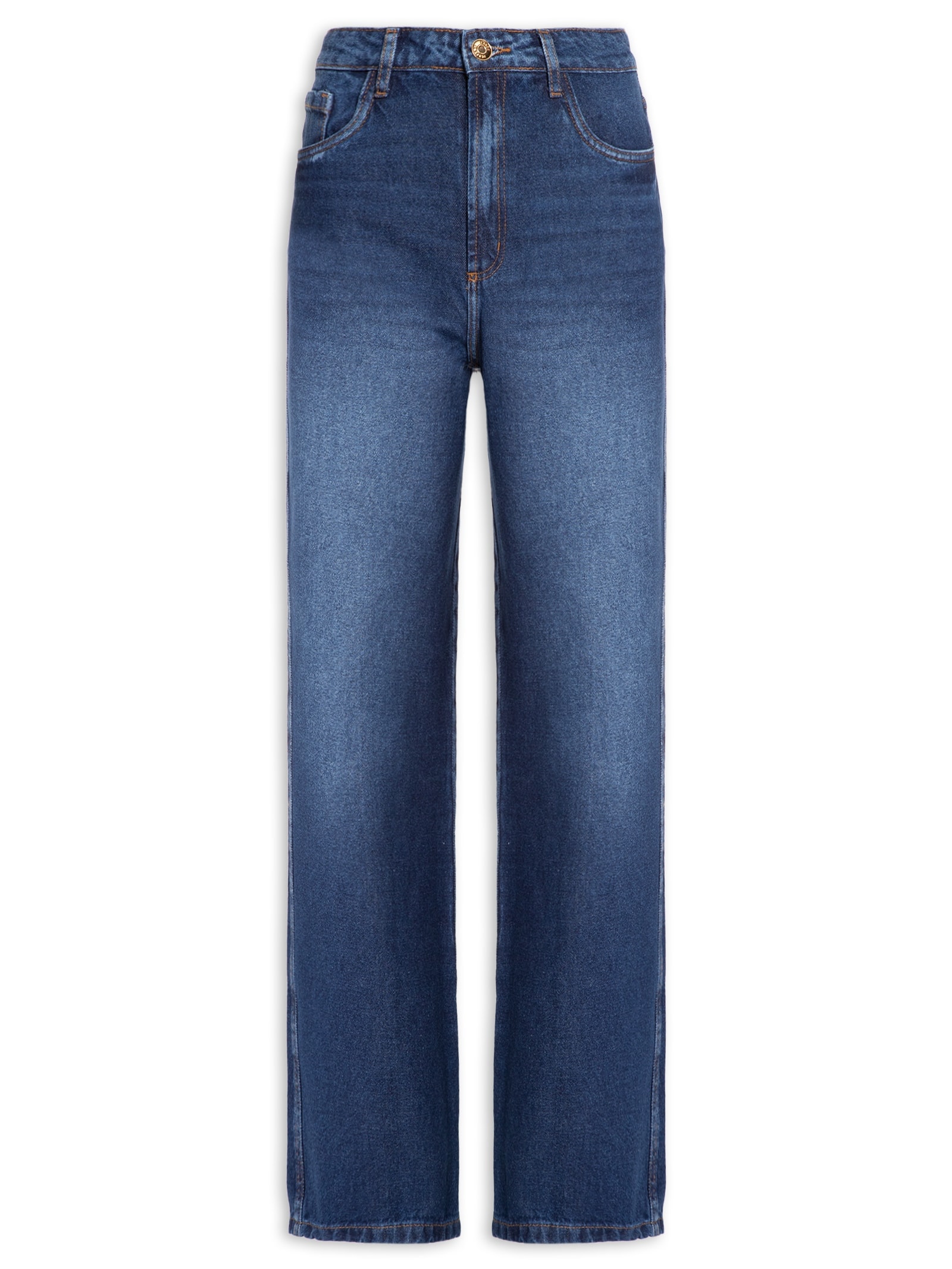 Calça Feminina Jeans Full Lenght Higi Azul Lança Perfume