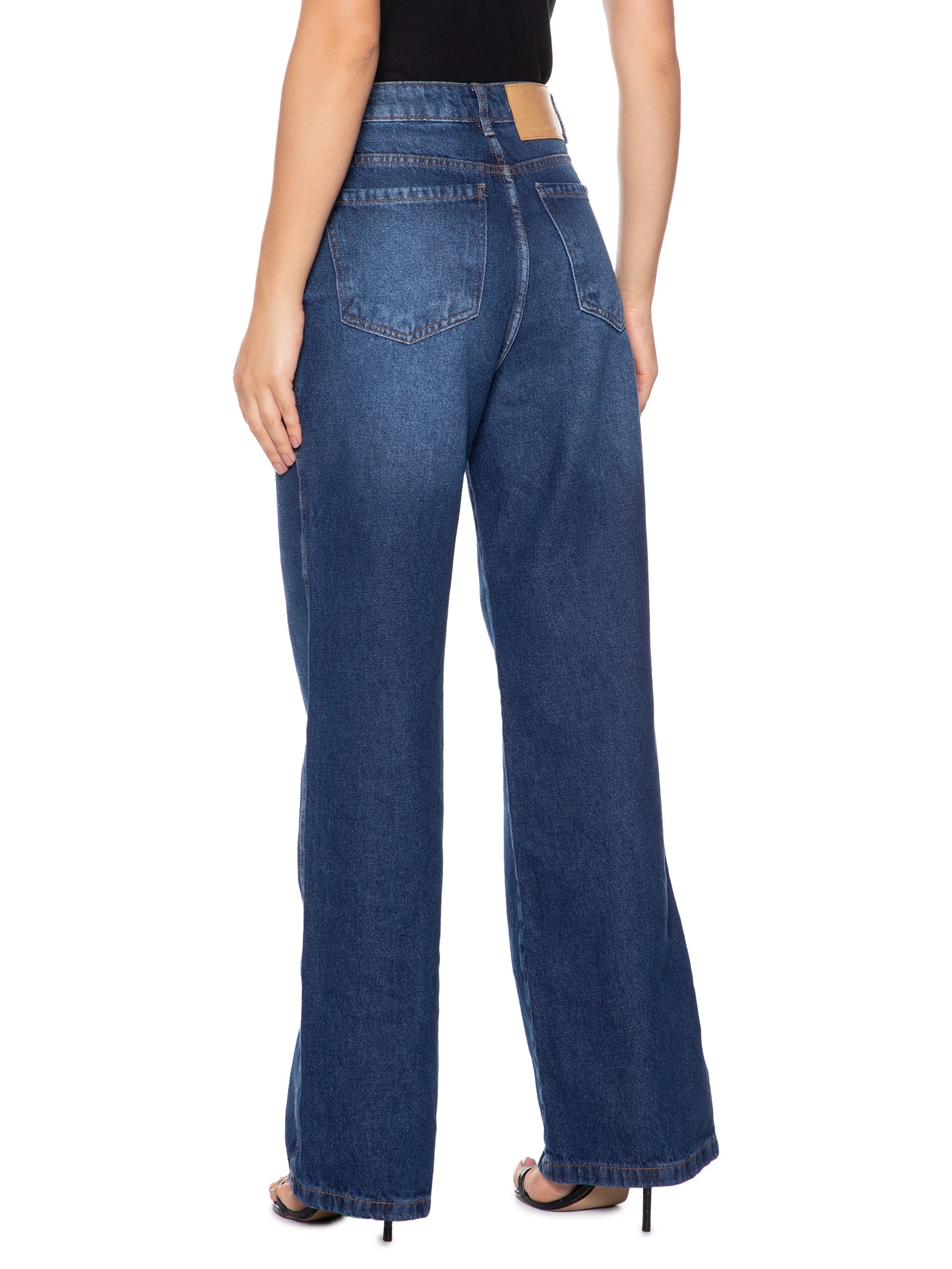 Calça Feminina Jeans Full Lenght Higi Azul Lança Perfume